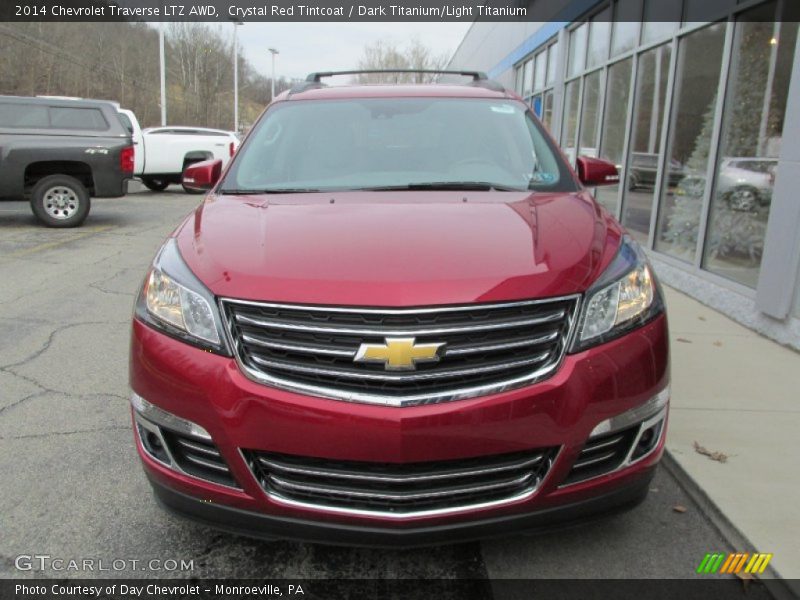 Crystal Red Tintcoat / Dark Titanium/Light Titanium 2014 Chevrolet Traverse LTZ AWD
