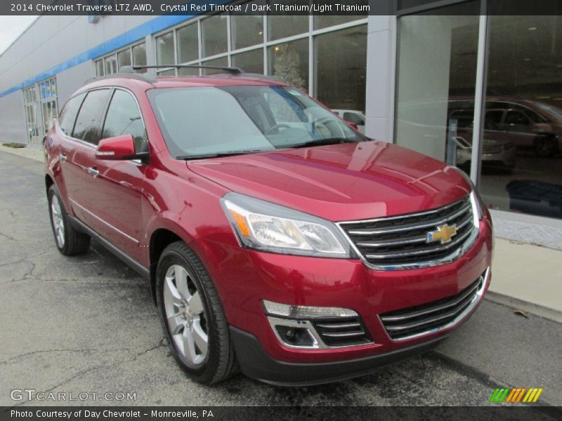 Crystal Red Tintcoat / Dark Titanium/Light Titanium 2014 Chevrolet Traverse LTZ AWD