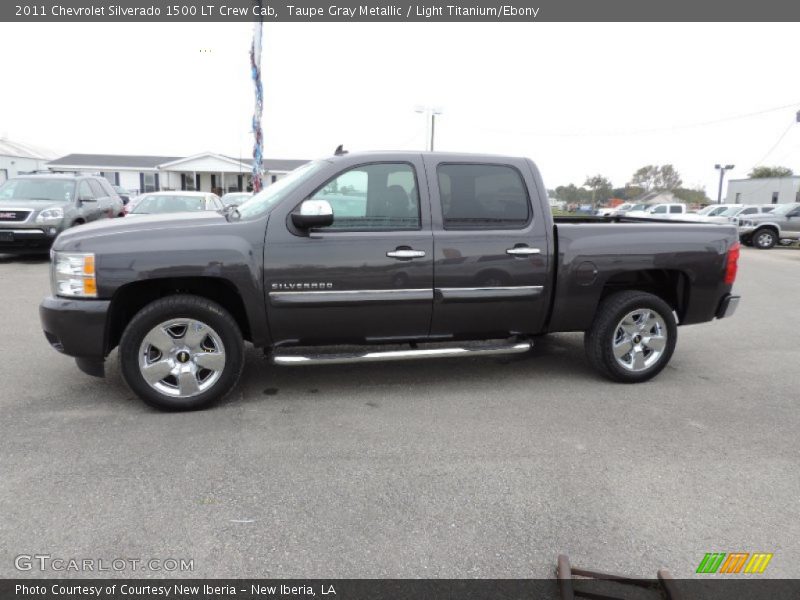 Taupe Gray Metallic / Light Titanium/Ebony 2011 Chevrolet Silverado 1500 LT Crew Cab