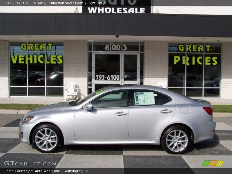 Tungsten Silver Pearl / Light Gray 2012 Lexus IS 250 AWD