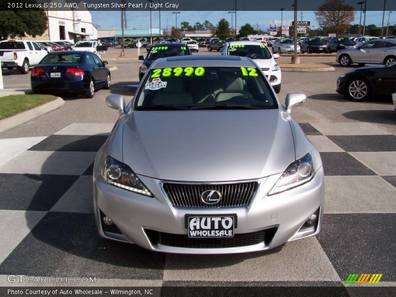 Tungsten Silver Pearl / Light Gray 2012 Lexus IS 250 AWD