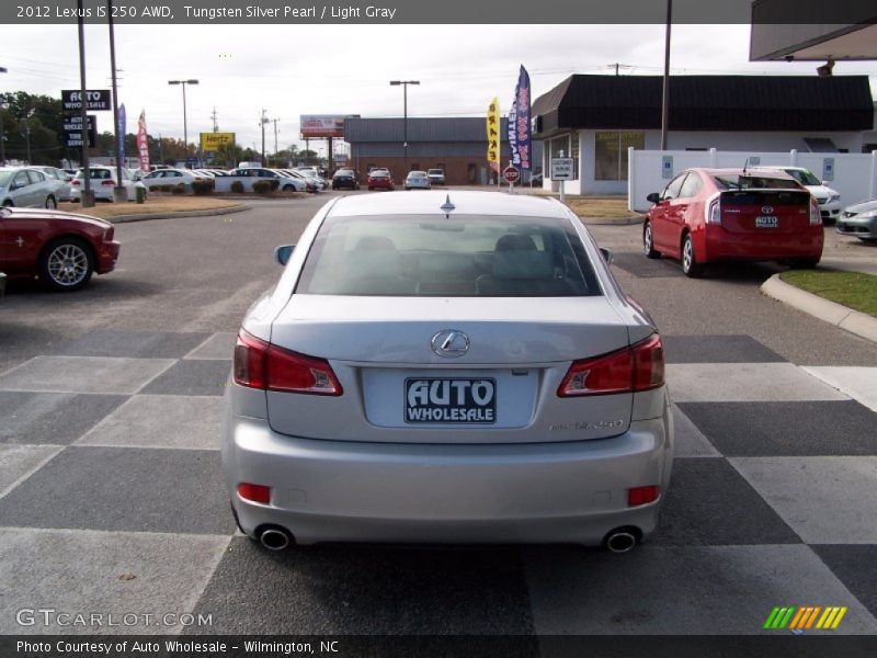 Tungsten Silver Pearl / Light Gray 2012 Lexus IS 250 AWD