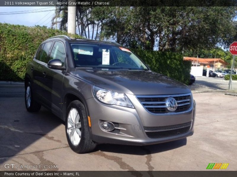 Alpine Gray Metallic / Charcoal 2011 Volkswagen Tiguan SE