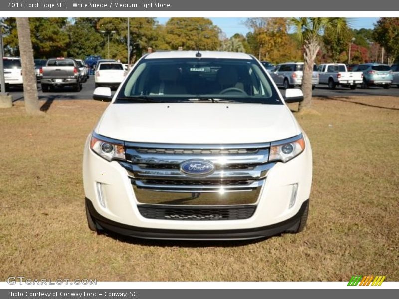 White Suede / Medium Light Stone 2013 Ford Edge SEL
