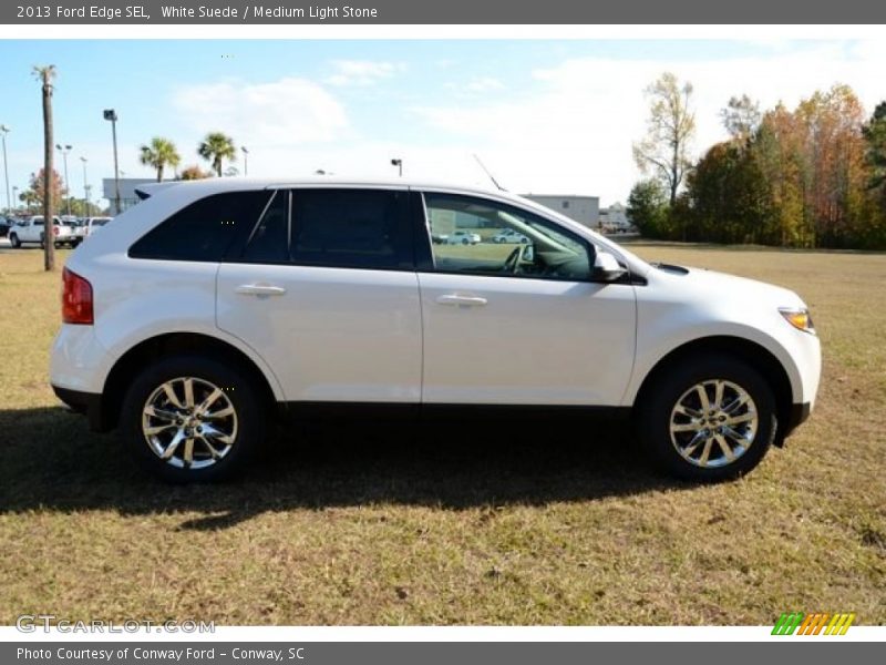White Suede / Medium Light Stone 2013 Ford Edge SEL