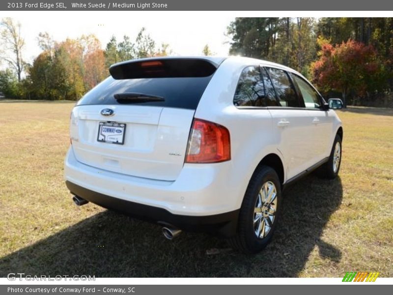 White Suede / Medium Light Stone 2013 Ford Edge SEL