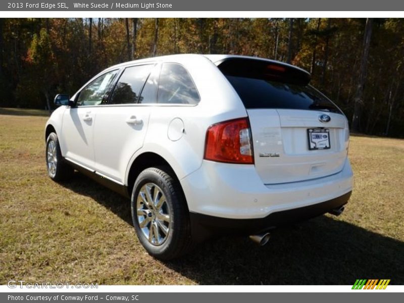 White Suede / Medium Light Stone 2013 Ford Edge SEL