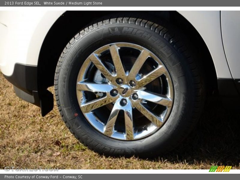 White Suede / Medium Light Stone 2013 Ford Edge SEL