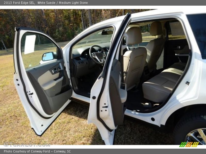White Suede / Medium Light Stone 2013 Ford Edge SEL