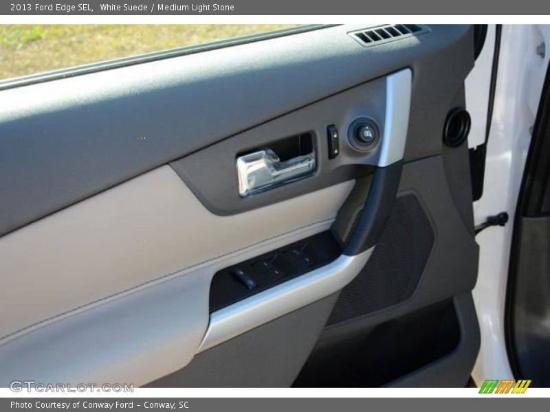 White Suede / Medium Light Stone 2013 Ford Edge SEL