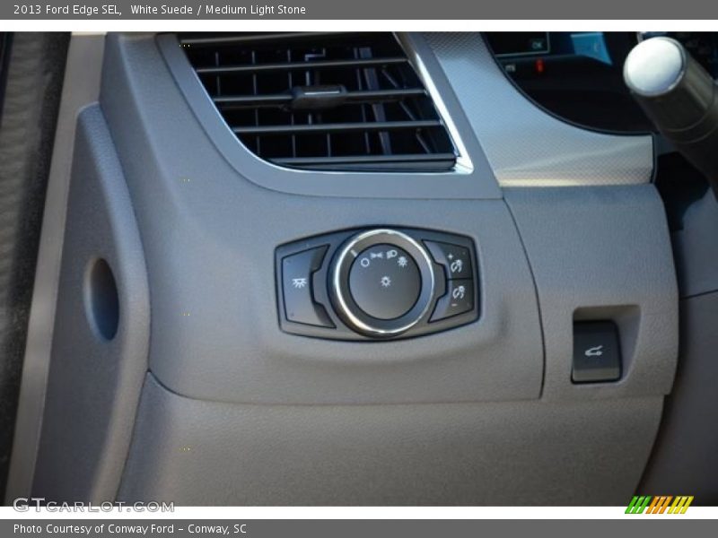White Suede / Medium Light Stone 2013 Ford Edge SEL