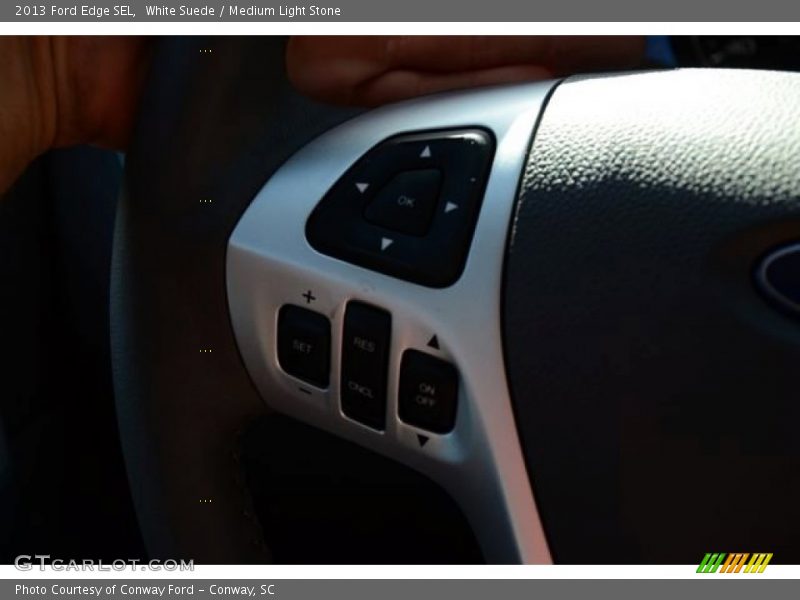 White Suede / Medium Light Stone 2013 Ford Edge SEL
