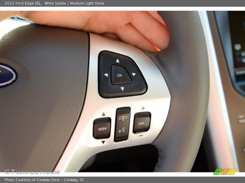 White Suede / Medium Light Stone 2013 Ford Edge SEL