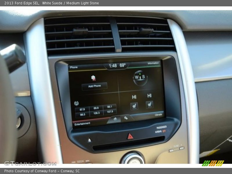 White Suede / Medium Light Stone 2013 Ford Edge SEL