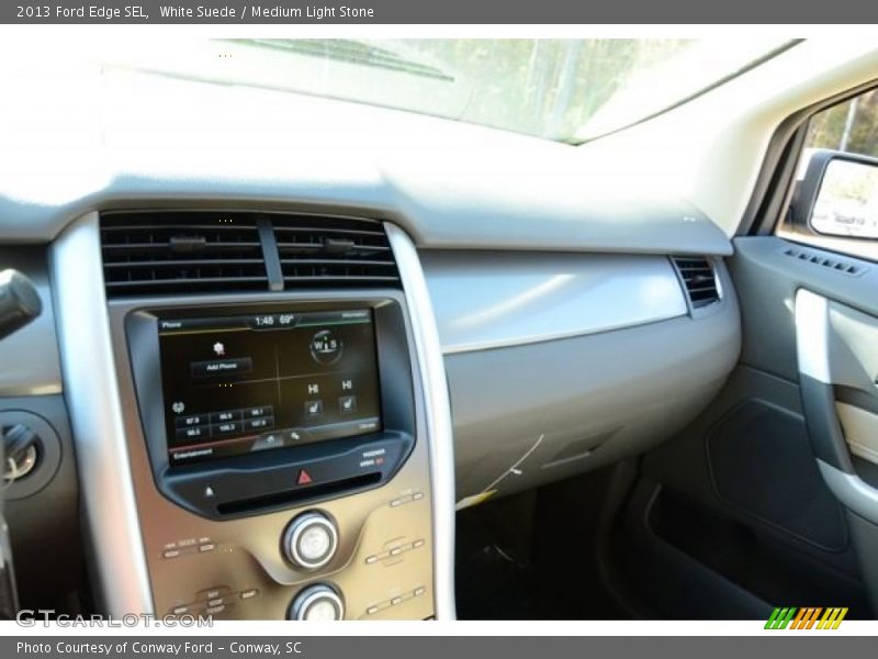 White Suede / Medium Light Stone 2013 Ford Edge SEL