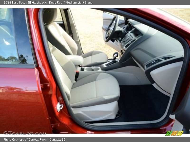 Ruby Red / Medium Light Stone 2014 Ford Focus SE Hatchback