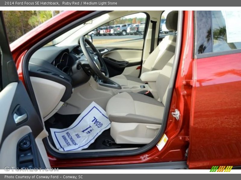 Ruby Red / Medium Light Stone 2014 Ford Focus SE Hatchback