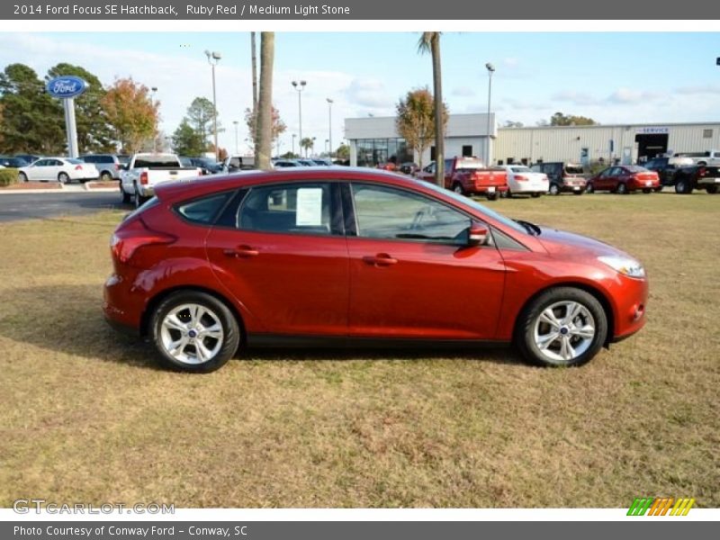 Ruby Red / Medium Light Stone 2014 Ford Focus SE Hatchback