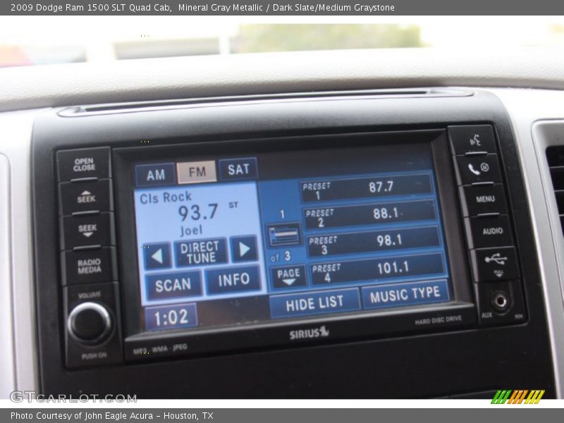 Mineral Gray Metallic / Dark Slate/Medium Graystone 2009 Dodge Ram 1500 SLT Quad Cab