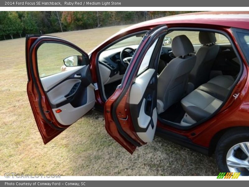 Ruby Red / Medium Light Stone 2014 Ford Focus SE Hatchback