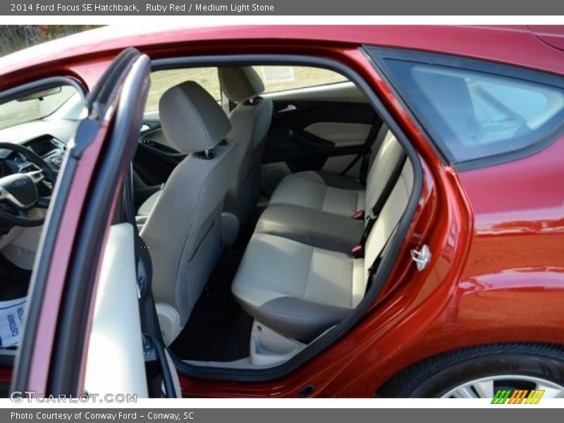 Ruby Red / Medium Light Stone 2014 Ford Focus SE Hatchback
