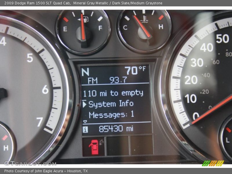 Mineral Gray Metallic / Dark Slate/Medium Graystone 2009 Dodge Ram 1500 SLT Quad Cab