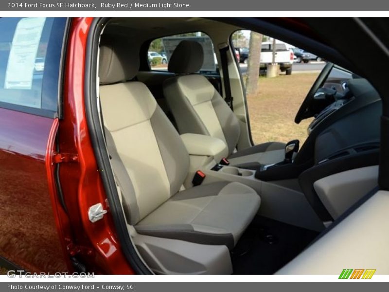 Ruby Red / Medium Light Stone 2014 Ford Focus SE Hatchback