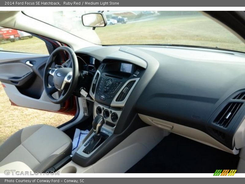 Ruby Red / Medium Light Stone 2014 Ford Focus SE Hatchback