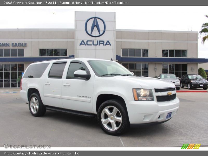 Summit White / Light Titanium/Dark Titanium 2008 Chevrolet Suburban 1500 LT