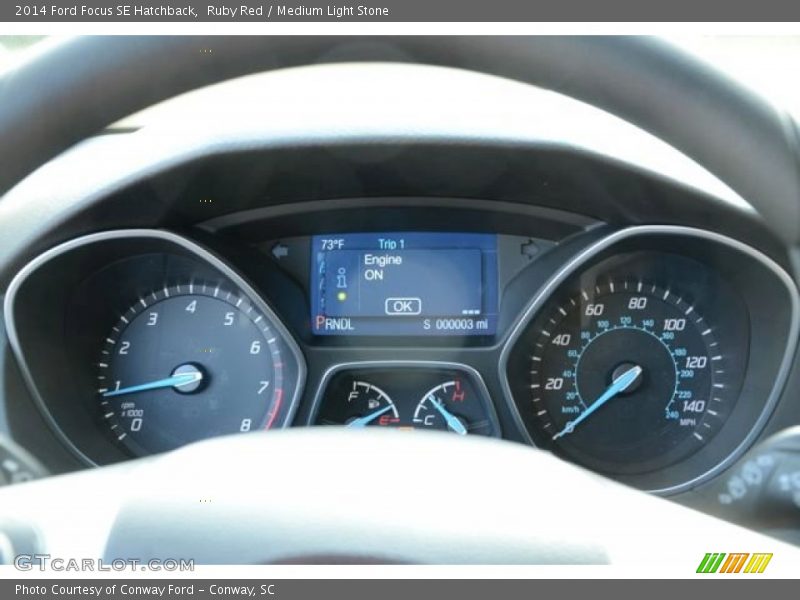 Ruby Red / Medium Light Stone 2014 Ford Focus SE Hatchback