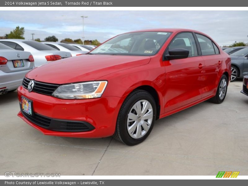 Tornado Red / Titan Black 2014 Volkswagen Jetta S Sedan