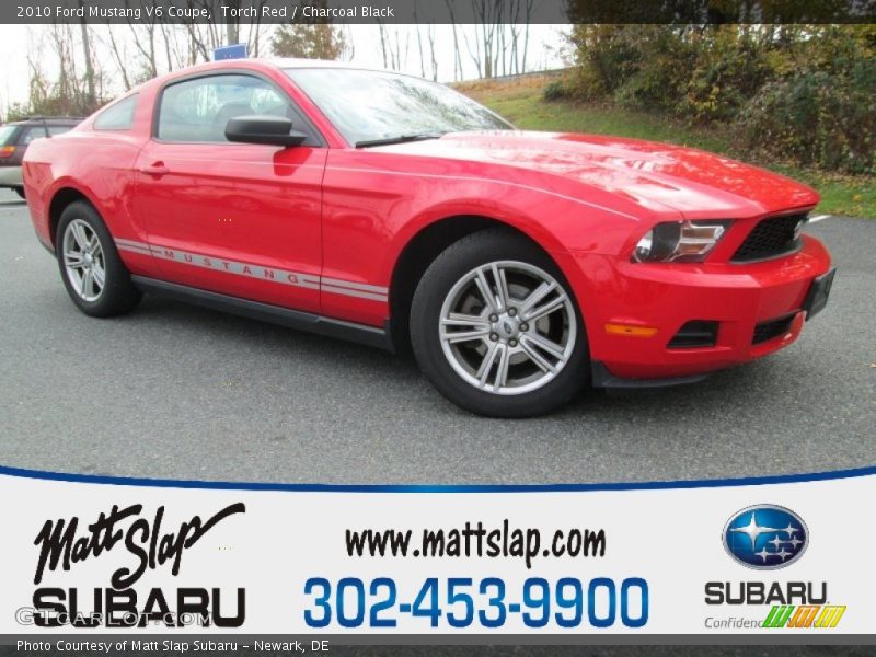 Torch Red / Charcoal Black 2010 Ford Mustang V6 Coupe