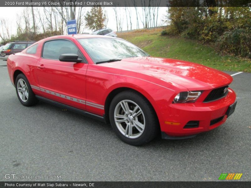Torch Red / Charcoal Black 2010 Ford Mustang V6 Coupe
