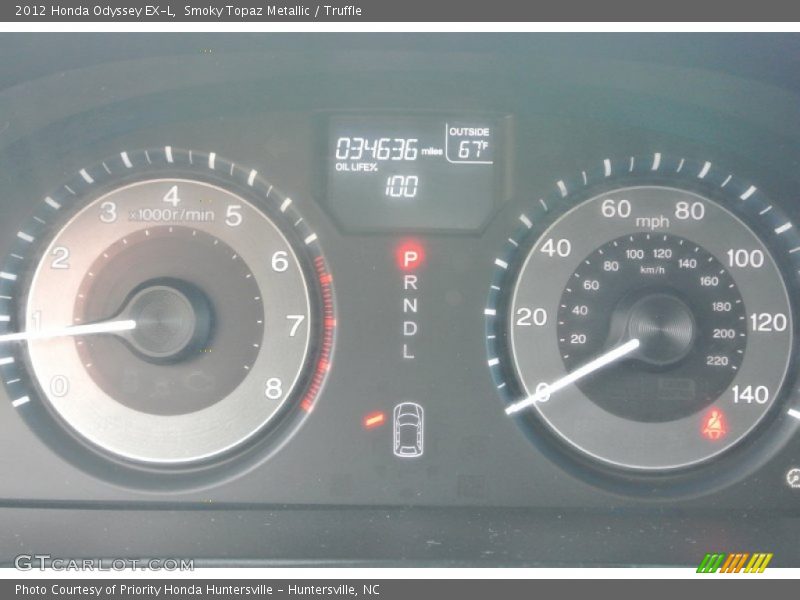 Smoky Topaz Metallic / Truffle 2012 Honda Odyssey EX-L