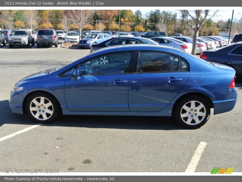 Atomic Blue Metallic / Gray 2011 Honda Civic LX Sedan