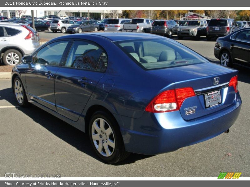 Atomic Blue Metallic / Gray 2011 Honda Civic LX Sedan