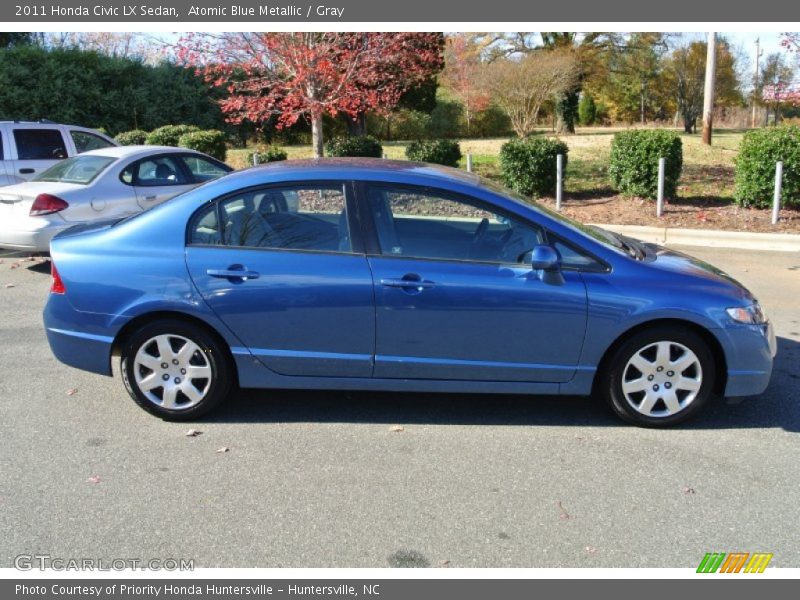 Atomic Blue Metallic / Gray 2011 Honda Civic LX Sedan