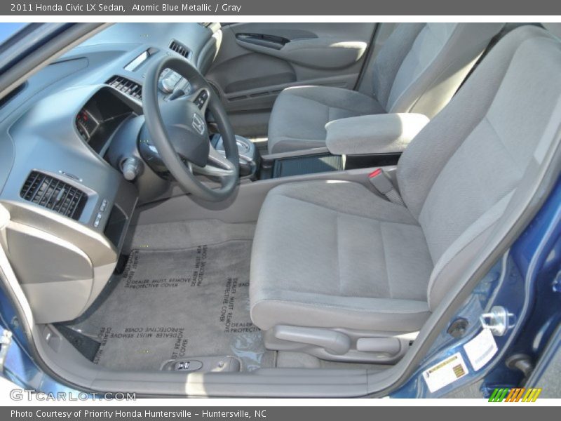 Atomic Blue Metallic / Gray 2011 Honda Civic LX Sedan