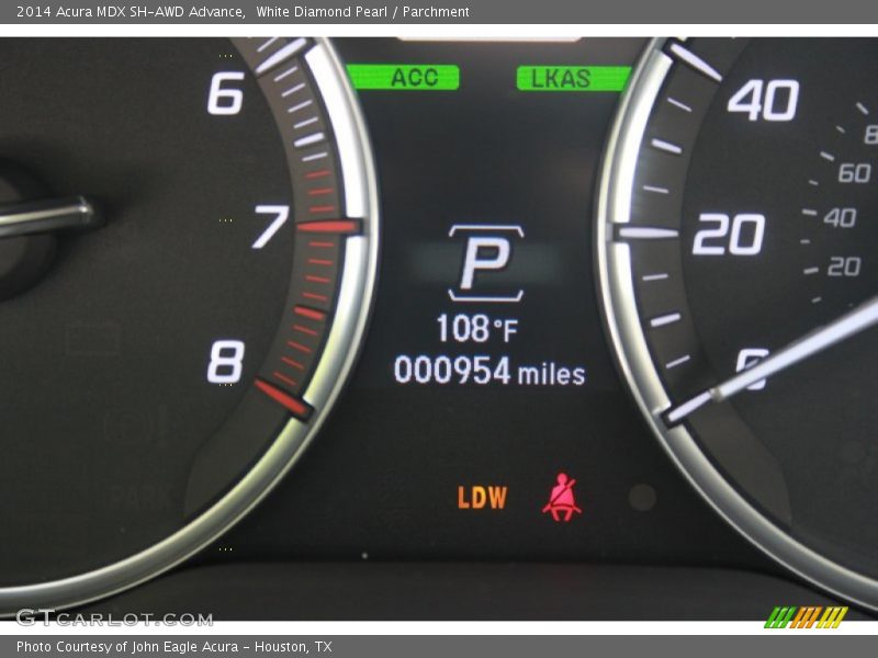 White Diamond Pearl / Parchment 2014 Acura MDX SH-AWD Advance