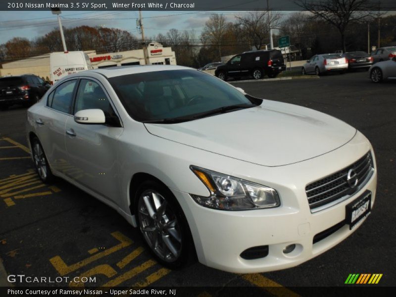 Winter Frost White / Charcoal 2010 Nissan Maxima 3.5 SV Sport