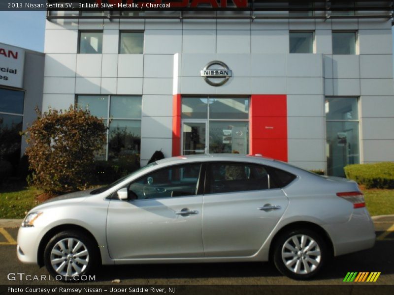 Brilliant Silver Metallic / Charcoal 2013 Nissan Sentra SV