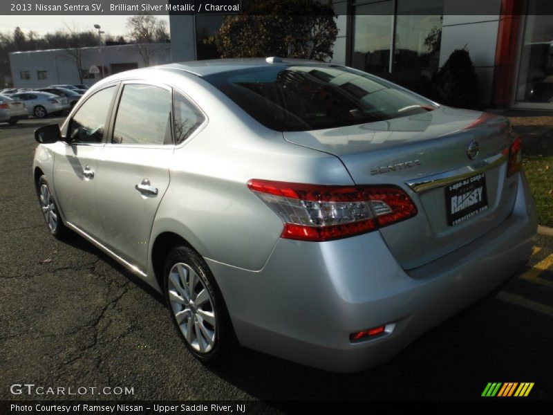 Brilliant Silver Metallic / Charcoal 2013 Nissan Sentra SV