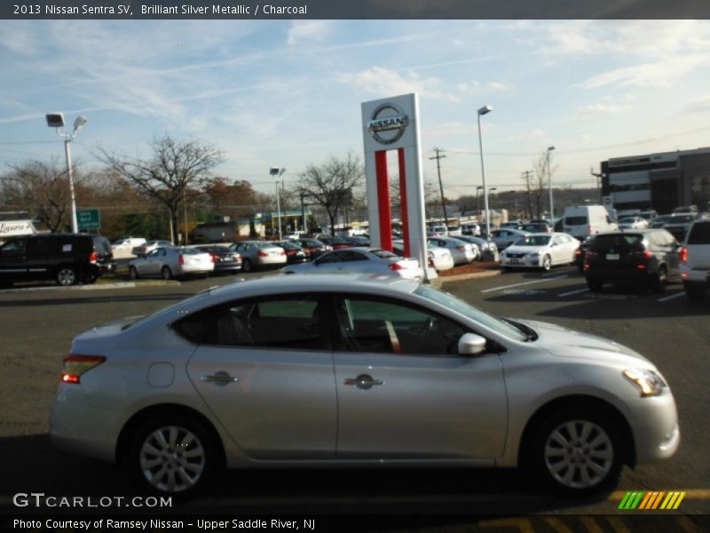 Brilliant Silver Metallic / Charcoal 2013 Nissan Sentra SV