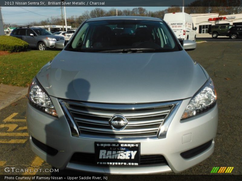 Brilliant Silver Metallic / Charcoal 2013 Nissan Sentra SV