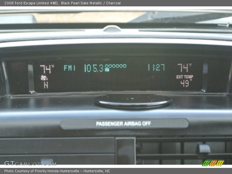 Black Pearl Slate Metallic / Charcoal 2008 Ford Escape Limited 4WD
