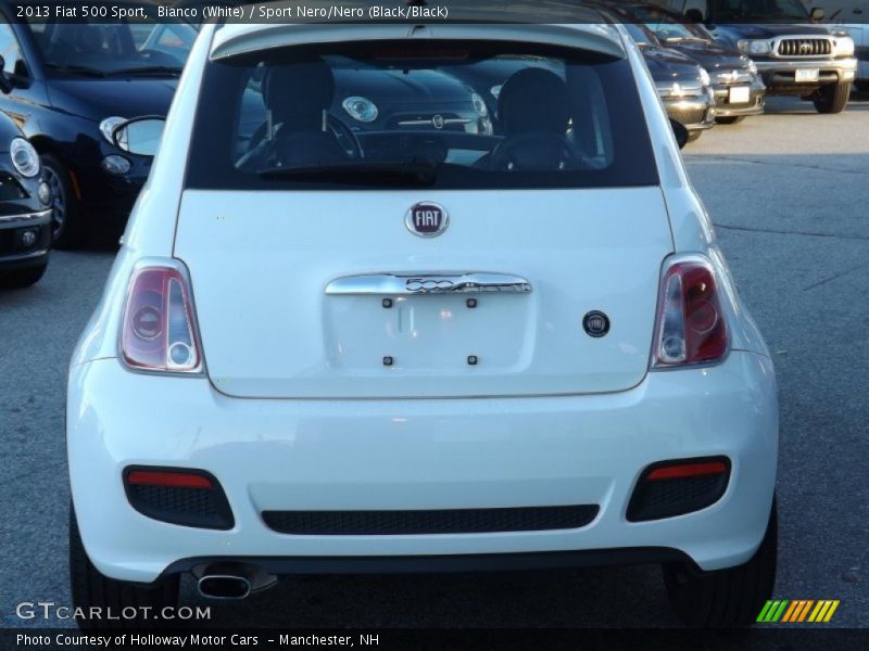 Bianco (White) / Sport Nero/Nero (Black/Black) 2013 Fiat 500 Sport