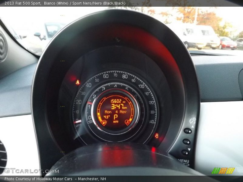 Bianco (White) / Sport Nero/Nero (Black/Black) 2013 Fiat 500 Sport