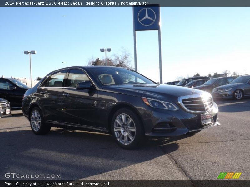 designo Graphite / Porcelain/Black 2014 Mercedes-Benz E 350 4Matic Sedan