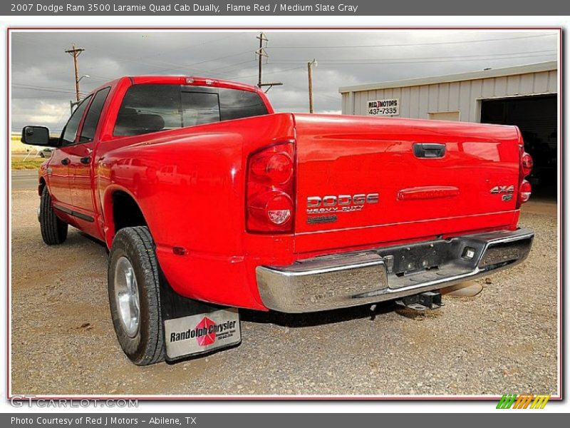 Flame Red / Medium Slate Gray 2007 Dodge Ram 3500 Laramie Quad Cab Dually