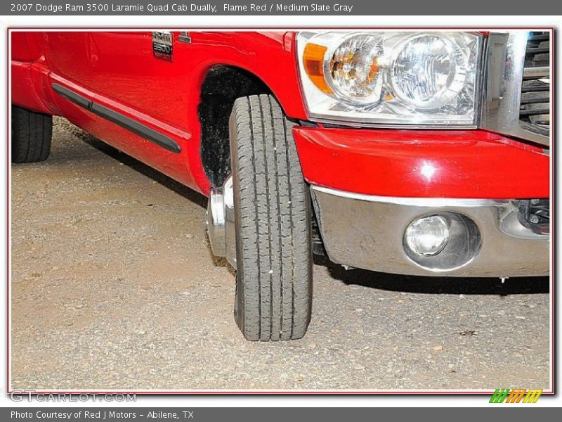 Flame Red / Medium Slate Gray 2007 Dodge Ram 3500 Laramie Quad Cab Dually
